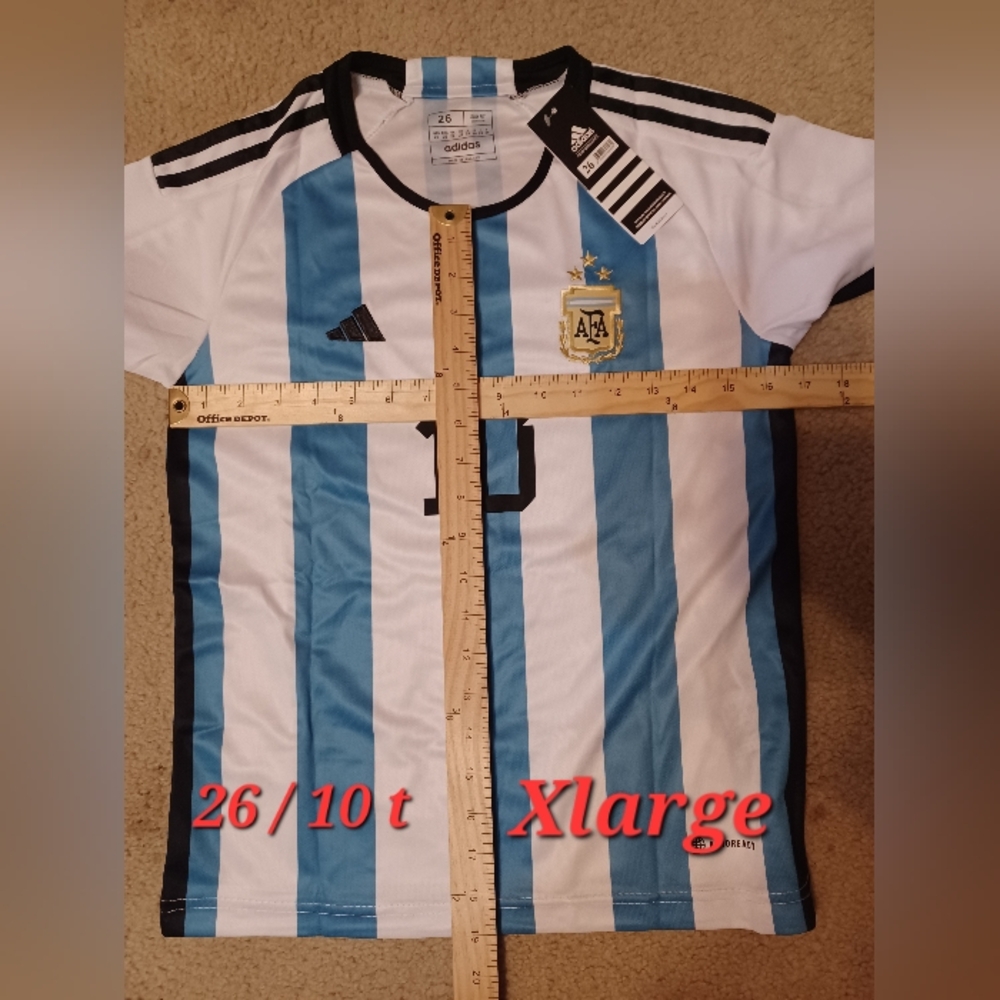 Argentina ๐ฆ๐ท youth soccer uniforms different sizes adidas blue and white - Picture 5 of 8